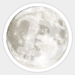 Bitcoin to the moon! Sticker